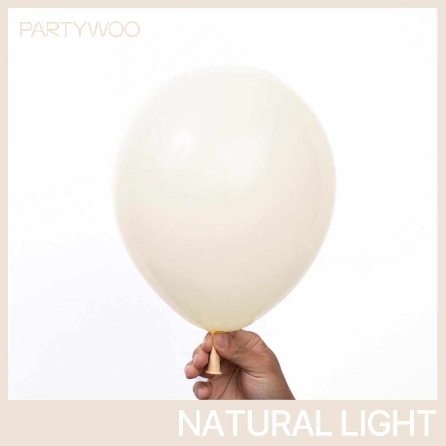 PartyWoo Beige Balloon Arch Kit - 120pcs in 5-18 Inch Sizes for Weddings, Graduations & Baby Showers