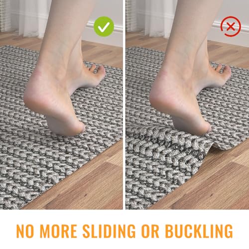 Non-Slip Silicone Rug Pad - 2x3 Ft Anti-Skid Carpet Gripper for Floors