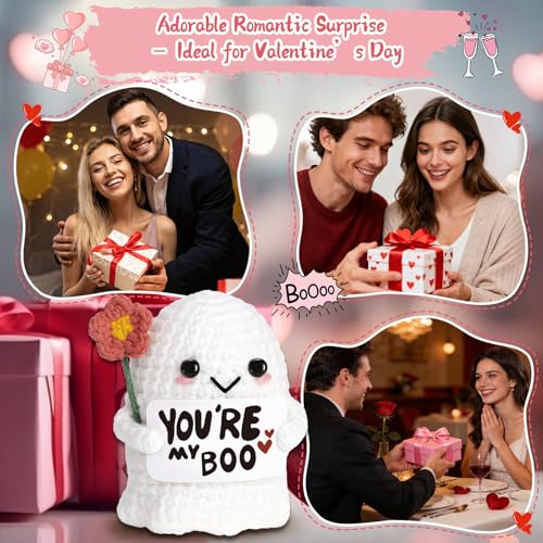 You're My Boo Crochet Ghost - Anniversary & Holiday Love Gift for Women & Men