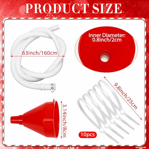 5FT Christmas Tree Watering Funnel System with Hose for Real Trees