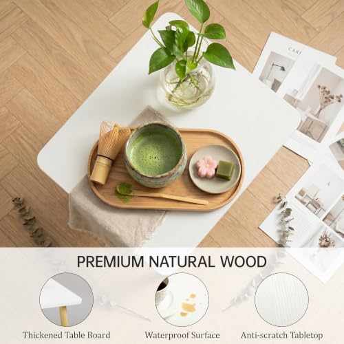 Modern Wood Small Side Table - Compact End Table for Living Room