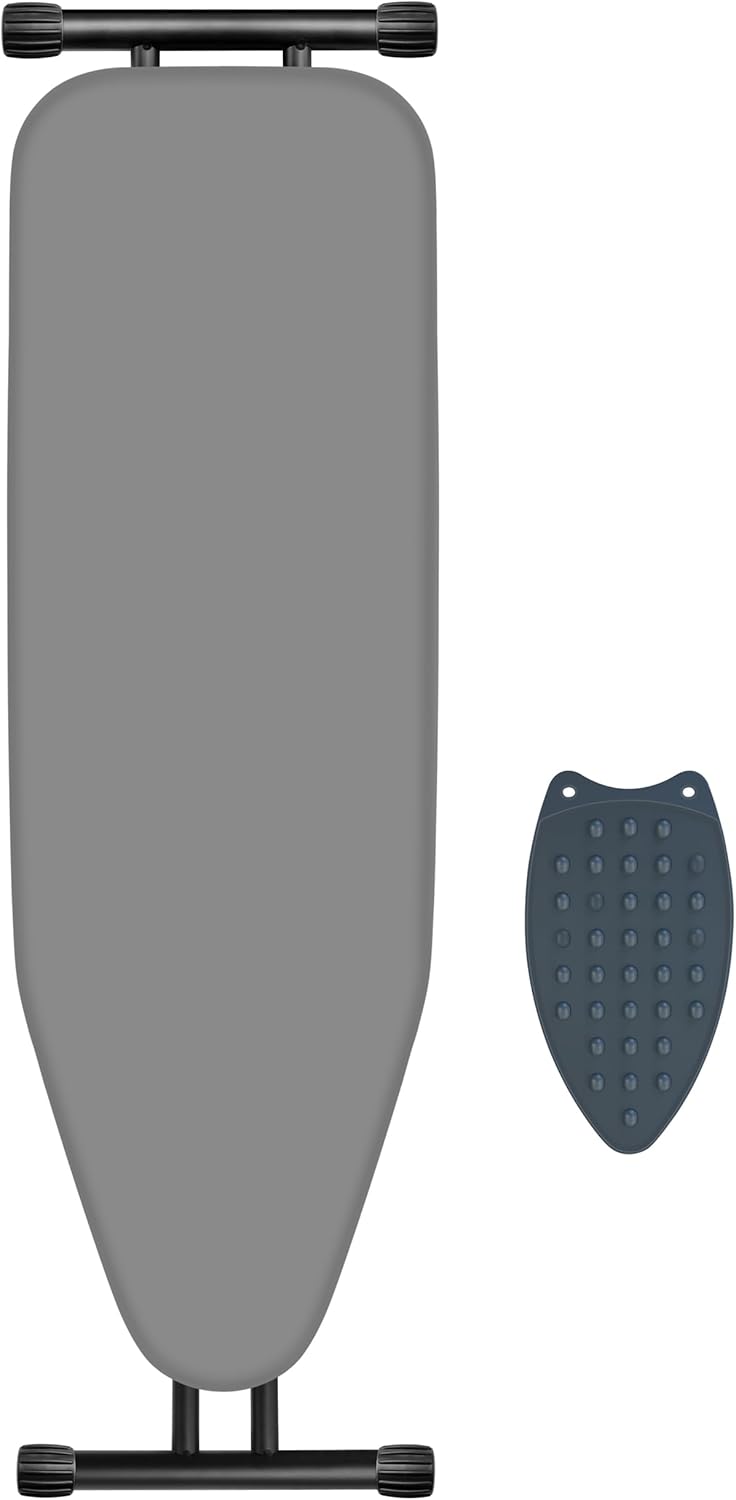 Skiennix Ironing Board - Compact Space-Saver with Heavy-Duty Padding | 13 x 43 Inches - Grey