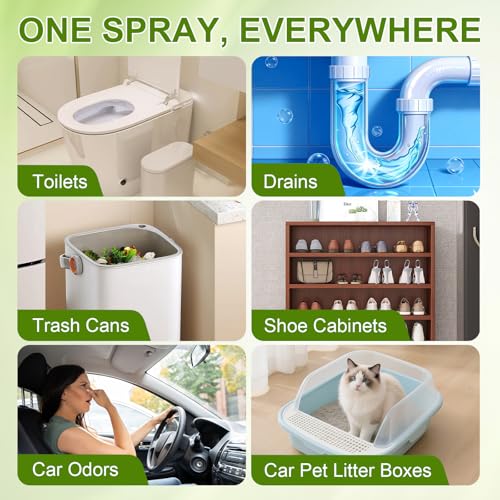 Toilet Spray Bathroom Odor Deodorizer 6-Pack - Travel Air Freshener (1 oz)