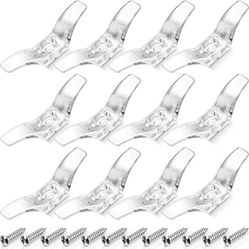 12 Sets Clear Blind Cord Cleats with Screws for Window Safety