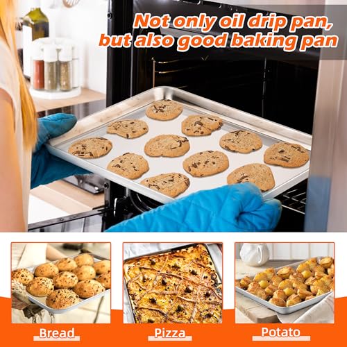 Stainless Steel Air Fryer Basket and Tray Set for Oven, 16" x 12"