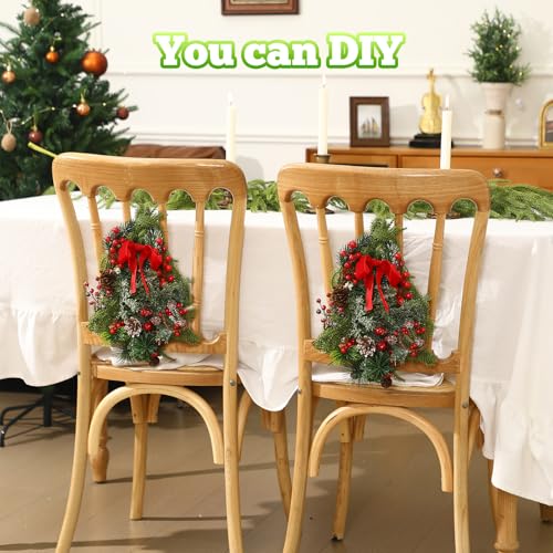 Christmas Tree-Shaped Wreath Frame - 6 Pack, 13 Inch Metal Wire DIY Holiday Decor