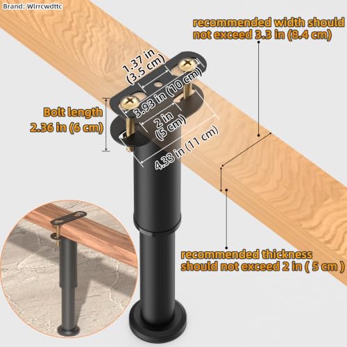 4 Pcs Adjustable Bed Support Legs, 7-13 Inch Heavy Duty Metal Bed Frame Legs