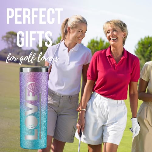 Onebttl 20oz Golf Tumbler for Women - Blue Purple, Spill-Proof, Insulated Gift