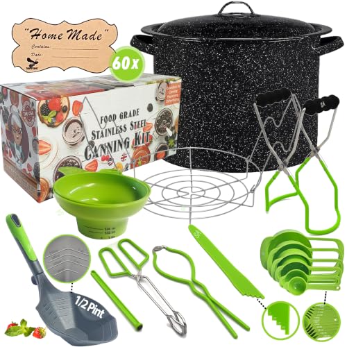 Supa Ant 10-Piece Advanced Canning Kit with 24 Qt Stainless Steel Water Bath Pot & Accessories