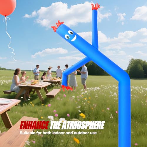 6ft Blue Inflatable Tube Man Air Puppet Dancer with Blower & Light