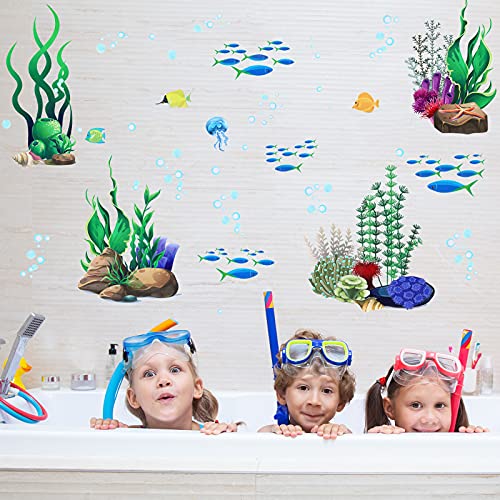 Underwater Ocean Wall Decals - 95 Piece Coral Reef & Sea Life Sticker Set