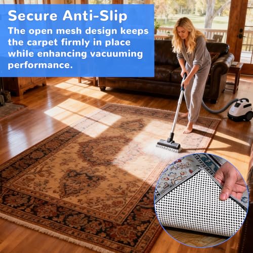 Non-Slip Rug Pad for Hardwood Floors - 8x10 FT Eco-Friendly Grip Mat
