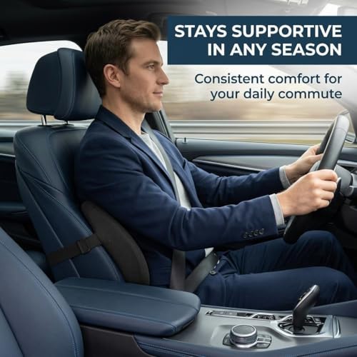 Lumbar Support Pillow for Office Chair & Car Seat - Memory Foam