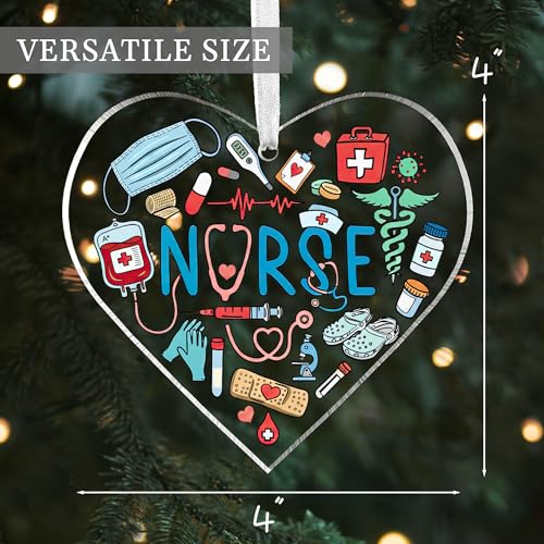 First Christmas Nurse Practitioner Ornament - Gift for Nurse Coworker