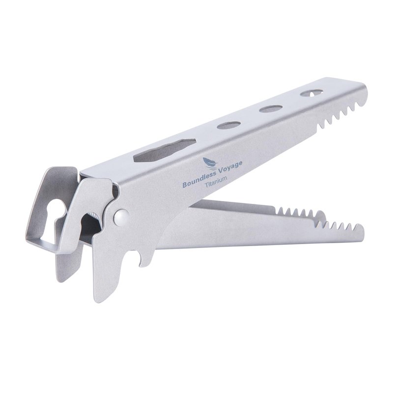 Boundless Voyage Titanium Hot Plate Gripper Bowl Dish Clips Tongs Clamp Tongs For Moving Anti-Scalding Non-Slip Holder Multifunctional Kitchen Tool Ti1015T