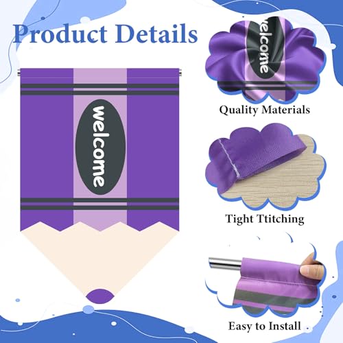 7-Piece Rainbow Pencil Classroom Curtains, 36" x 24" Rod Pocket Drapes