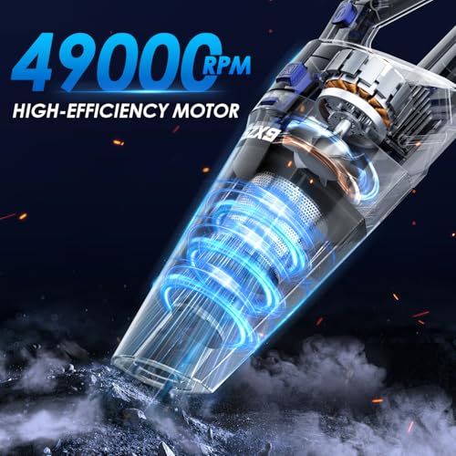 Gxzsk Cordless Handheld Vacuum Cleaner 15000PA Portable Car Vacuum