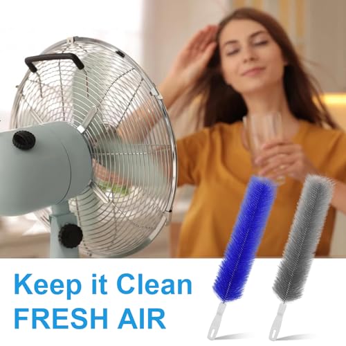 2-Pack Bendable Microfiber Dusting Brush Set for Fans, Vents & Blinds