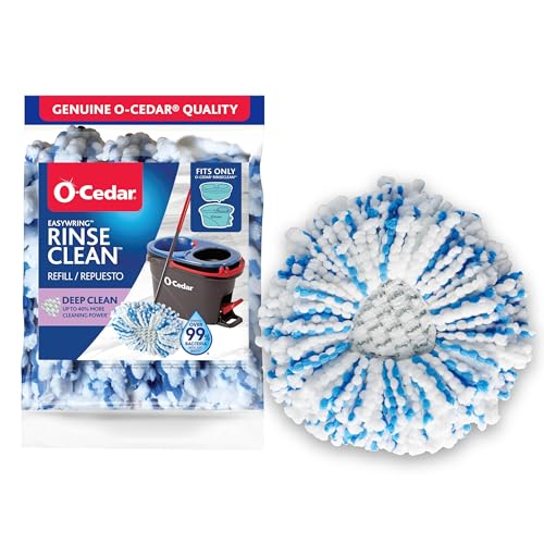 O-Cedar RinseClean Spin Mop Microfiber Refill, 1 CT (Pack of 3)