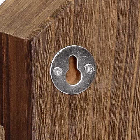 Wooden House-Shaped Shadow Box Display Shelf, Wall-Mounted Organizer