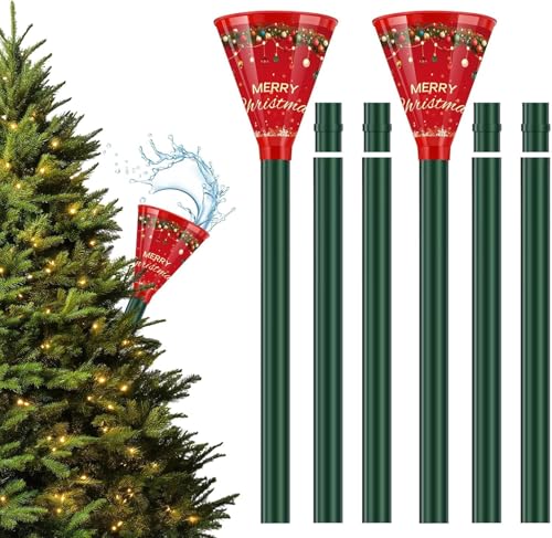 Long Christmas Tree Watering Funnel - 75-Inch Adjustable Tree Waterer (2 Pack)
