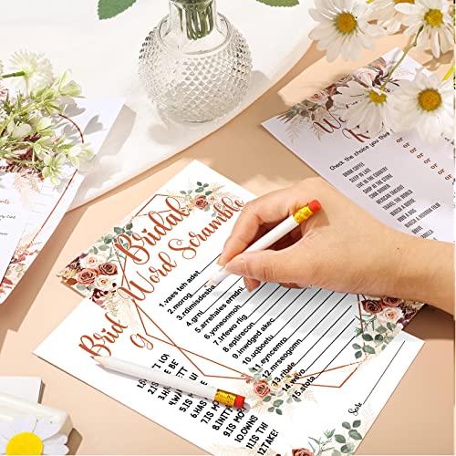 Teling Bohemian Bridal Shower Games Set 145 Pcs - Wedding & Bachelorette Party