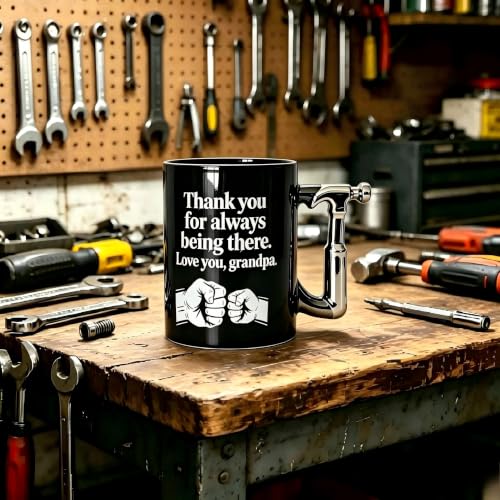 Love You Grandpa Hammer Handle Coffee Mug 15oz Ceramic Dad Gift
