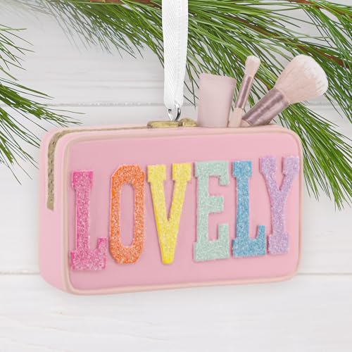 Hallmark Makeup Bag Christmas Ornament – Lovely Pink Pouch Holiday Gift