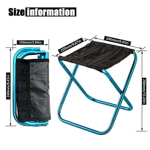 Portable Mini Folding Stool - Lightweight Aluminum Camping Seat