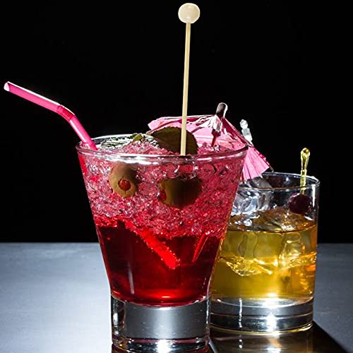 YOOHUA 100PCS 6-Inch Bamboo Rock Candy Sticks for DIY Beverages & Decor