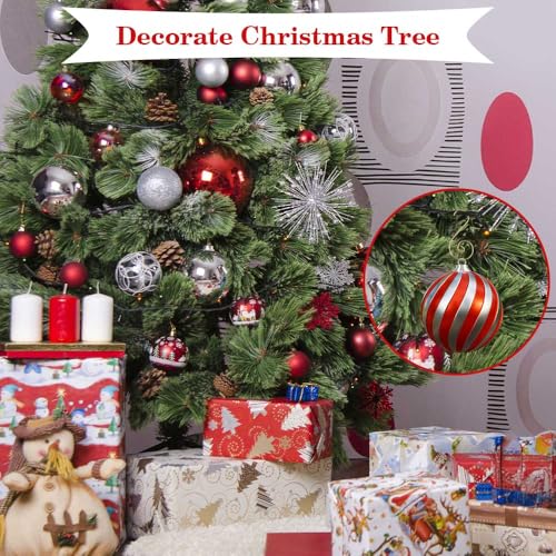 100 Pcs Gold Metal Christmas Ornament Hooks - S-Hangers for Tree Decor