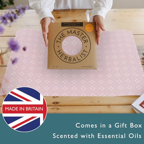 Neroli & Bergamot Scented Drawer Liners, Geometric Pink, 5 Large Sheets