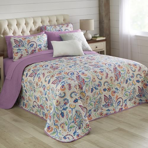 Reversible Quilted Bedspread - Queen Size, Ocean Blue