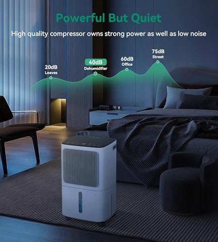 Home Dehumidifier for Basement 34 Pint 2500 Sq Ft with Drain Hose