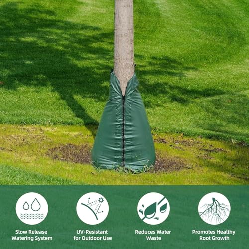 20 Gallon Tree Watering Bags (3 Pack) - Heavy Duty Slow Release PVC Drip Bags