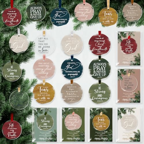 Cinnvoice 50-Piece Classic Round Christian Christmas Ornament Set (50 / Classic Round)