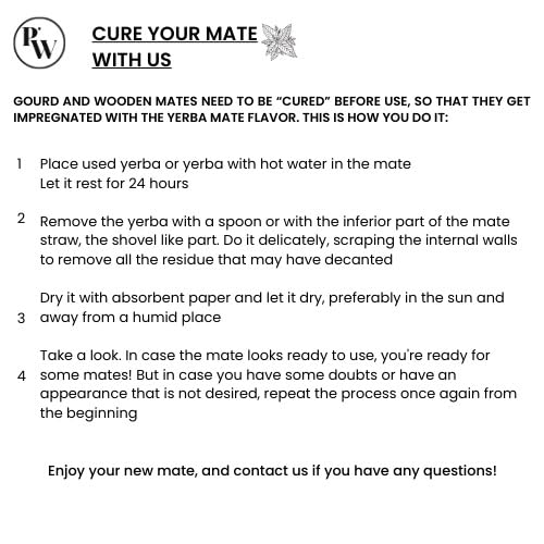 Generic Gourd Mate Cup Camionero, lined with Argentinian Leather and Stainless Steel Ferrule, Short, Black