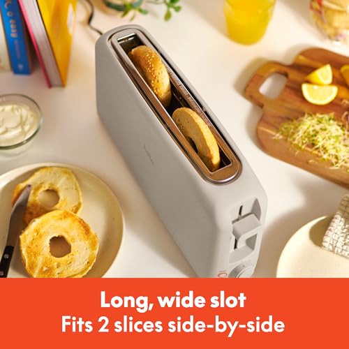 bella Fits-Anywhere™ 2-Slice Slim Toaster, Long Slot & Extra Wide,