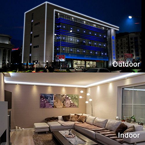 18ft LED Rope Lights, Connectable Cool White Waterproof Tube Light