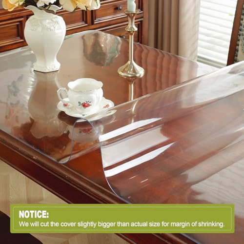 2mm Clear Table Protector - 24 x 48 Inch Waterproof PVC Desk Mat