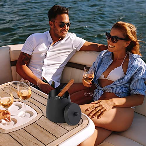 Windproof Stainless Steel Outdoor Ashtray with Lid for Patio and Deck