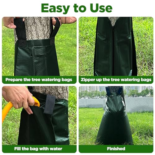 2-Pack 20-Gallon Slow Release Tree Watering Bags - Heavy-Duty Drip Bags