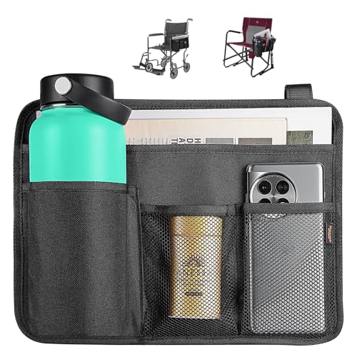Universal Chair Side Organizer Bag for Beach, Camping, and Wheelchairs