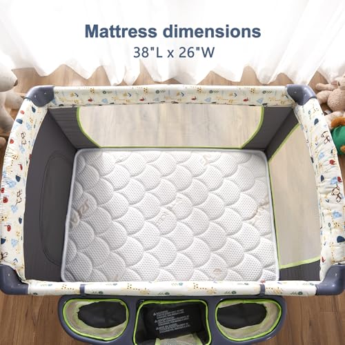Pack and Play Mattress Topper - 38" x 26" x 1.5" Breathable Foam Pad