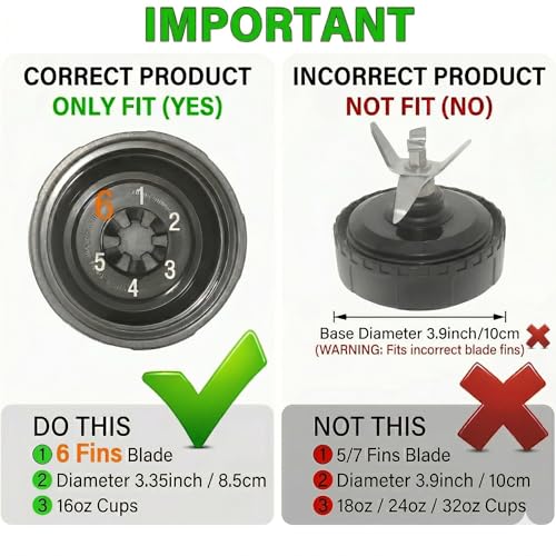 16oz Blender Cups with 6-Fin Extractor Blade and Sip & Seal Lids