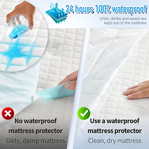 King Size Waterproof Mattress Protector with Deep Pockets