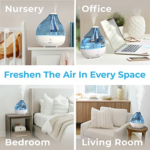 Ultrasonic Cool Mist Humidifier for Bedroom and Office - 25-Hour Runtime