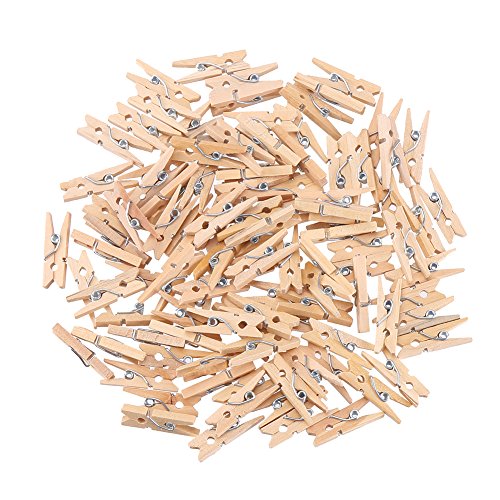 Mini Wooden Craft Clothespins - 1 Inch, 100pcs Pack