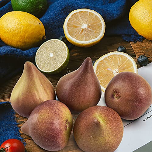 6pcs Artificial Fig Fruits - Lifelike Decorative Props for Home