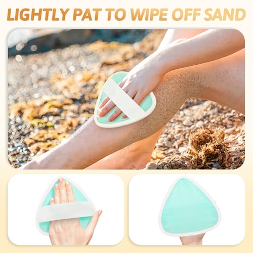famichan Triangle Sand Remover Powder Puff - Beach & Vacation Essential
